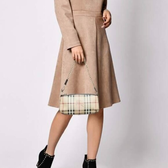 Burberry Haymarket check Clara chain wristlet/shoulder bag, EUC - Picture 6 of 10